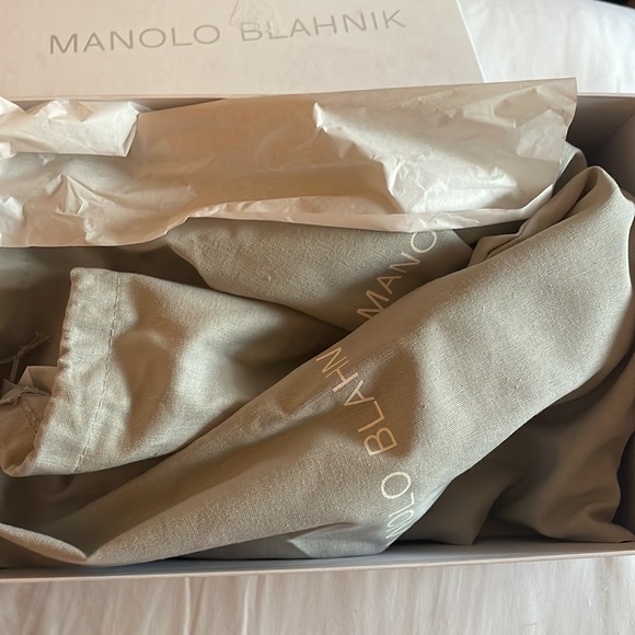 Manolo Blahnik Hangisi 90 Crystal Lace Bridal Wedding Pump Heels - Picture 15 of 15